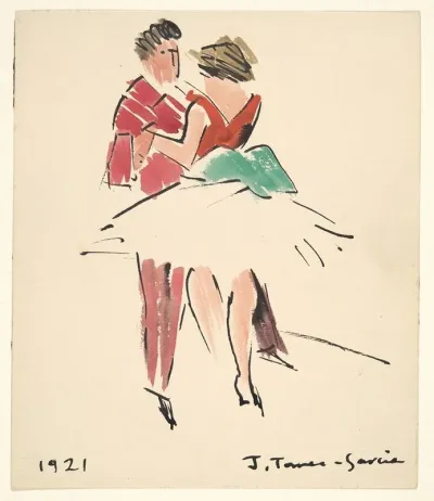 Artists Ball Two Dancers