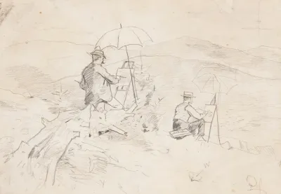 Artists Sketching In The White Mountains