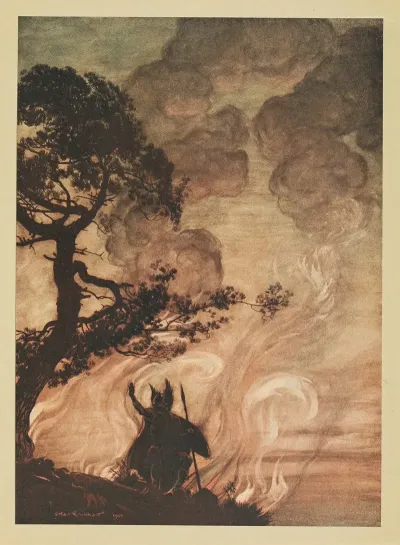 As He Moves Slowly Away Wotan Turns And Looks Sorrowfully Back At Brunnhilde