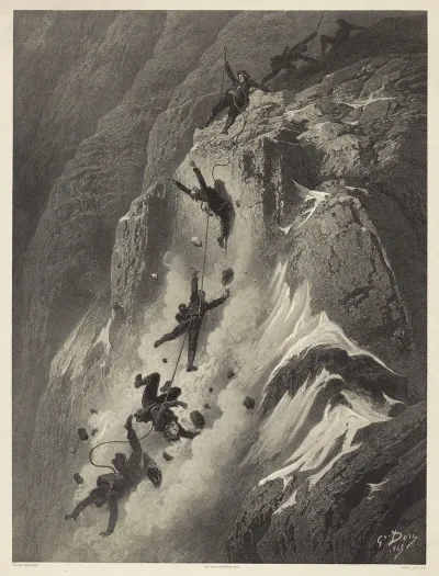 Ascension Du Mont Cervin 14 Juillet 1865 La Chute