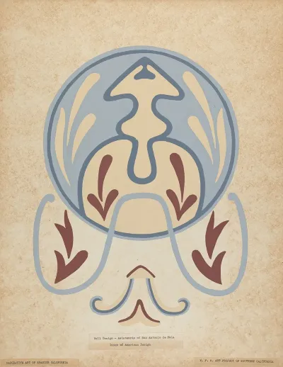 Asistencia Of San Antonio De Pala Wall Design From The Portfolio Of Decorative Art Of Spanish California