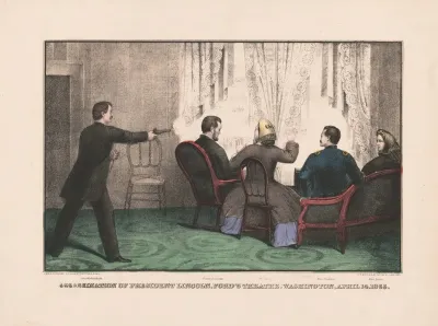 Assassination Of President Lincoln Fords Theatre Washington April 14 1865