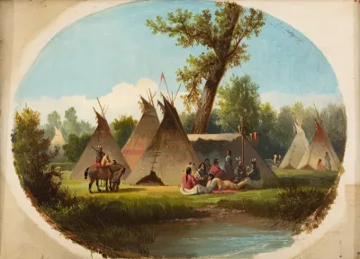 Assiniboin Encampment On The Upper Missouri 2