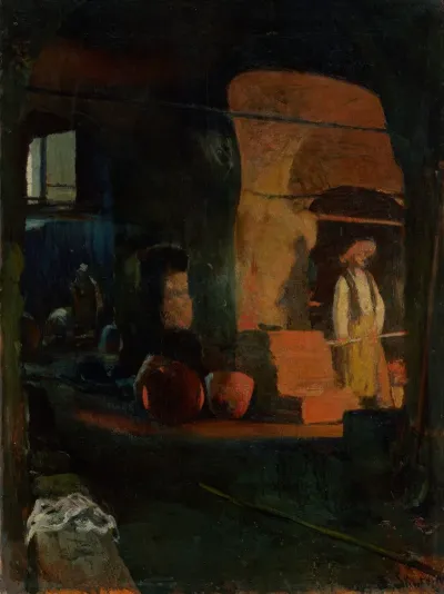 At A Forge In A Copper Smithy