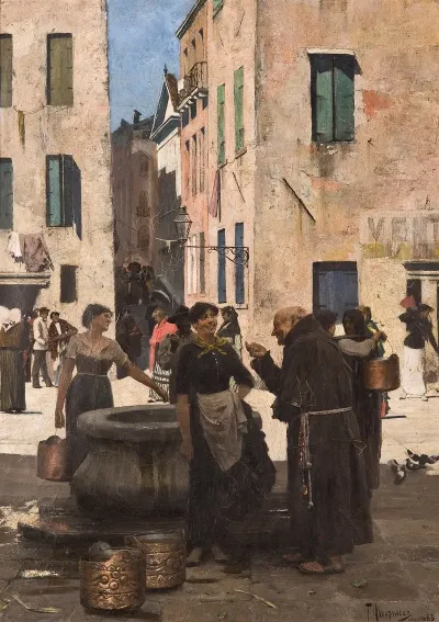 At A Water Well