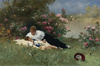 At Rest Among The Flowers