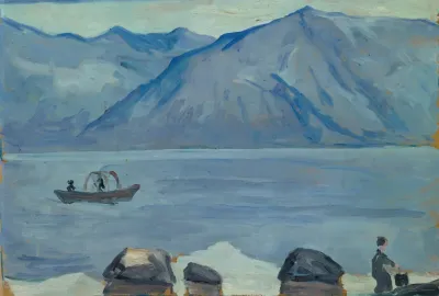At The Beach Of The Lake Of Lugano