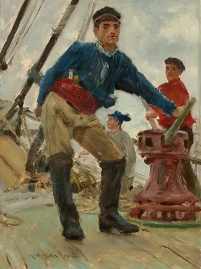 At The Capstan On A Spanish Brig