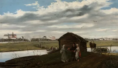 At The Ferry View Of Pinsk