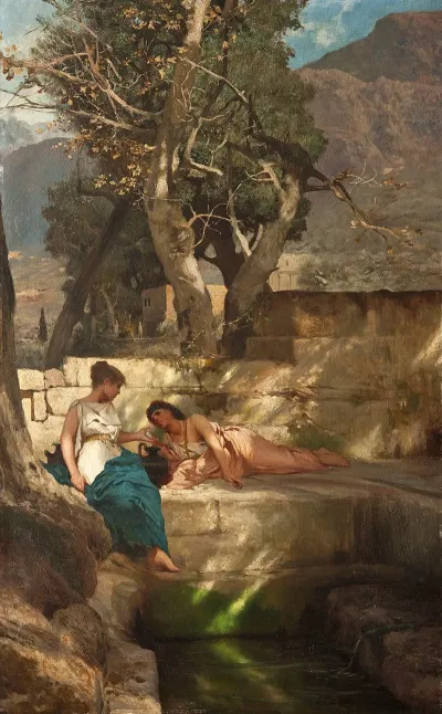 At The Fountain Head Roman Idyll