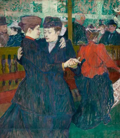 At The Moulin Rouges Two Women Walzing