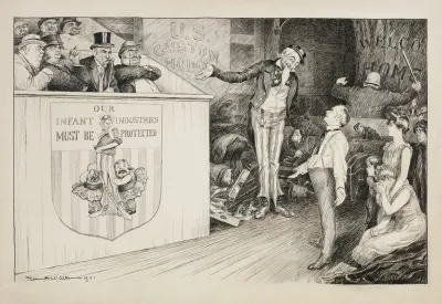 At The U S Customs House A Family Pleads With Uncle Sam As Officials Go Through Their Belongings