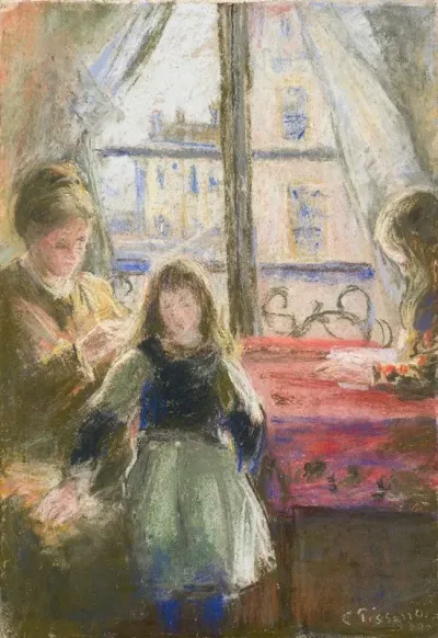 At The Window Rue Des Trois Freres