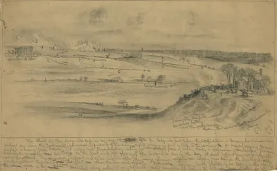 Attack On Gen Sedwicks Corps Banks Ford Near Chancellorsville Seen From The North Bank Of The Rappahannock River