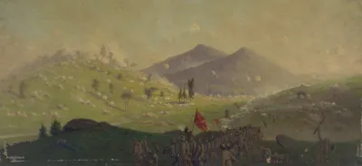 Attack On Little Round Top Held By The 5th Corps Commanded By General Sykes