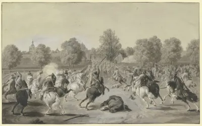 Attacke Der Franzosischen Cavallerie Auf Die Stadt Frankfurt Am Main Im April 1797