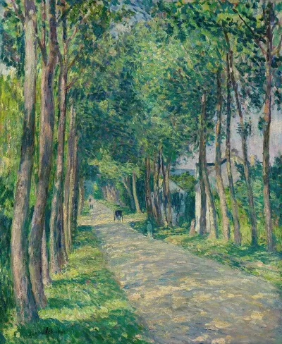 Attelage Sur Une Route Ensoleillee