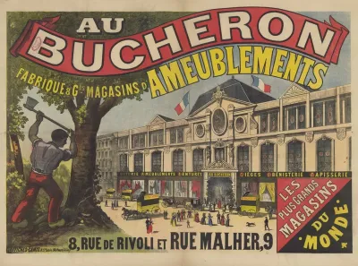 Au Bucheron Fabrique Grands Magasins Dameublements 8 Rue De Rivoli Et Rue Malher 9 Paris