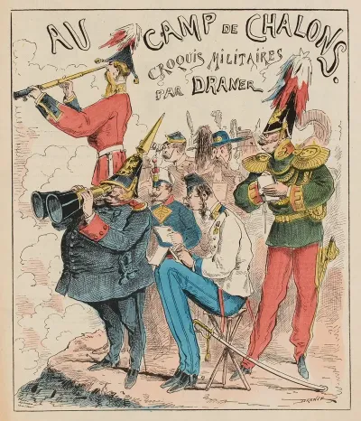 Au Camp De Chalons Croquis Militaires