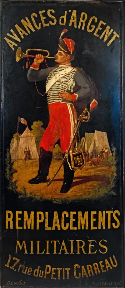 Au Hussard Enseigne De Bureau De Remplacement Militaire 17 Rue Des Petits Carreaux 11eme Arrondissement Paris