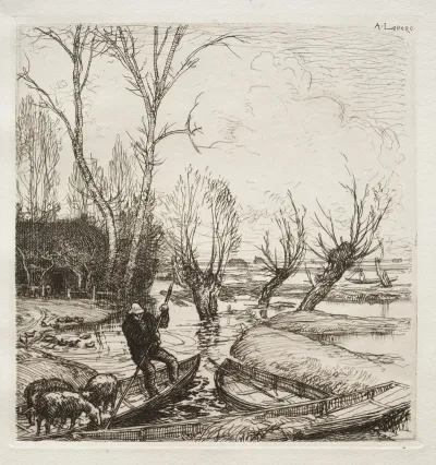 Au Marais Inonde Le Bergere