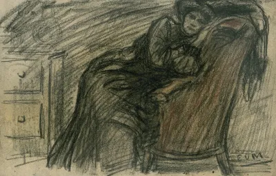Augustine Pautre Liggend In Een Zetel