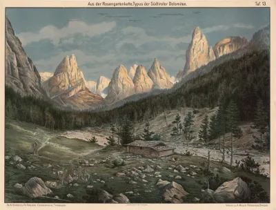 Aus Der Rosengartenkette Typus Der Sudtiroler Dolomiten