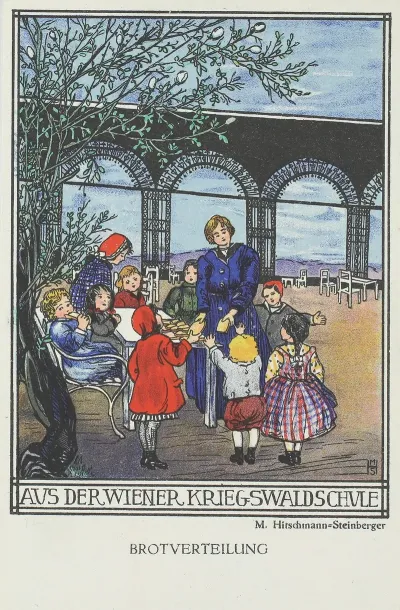 Aus Der Wiener Kriegswaldschule Brotverteilung