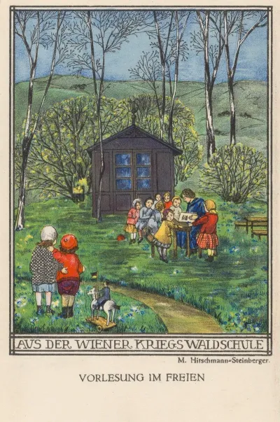 Aus Der Wiener Kriegswaldschule Vorlesung Im Freien