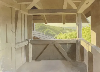 Ausblick Aus Dem Hochsitz Am Wasenmerk Bei Braunfels Uber Die Umgebende Waldlandschaft September 19 1860