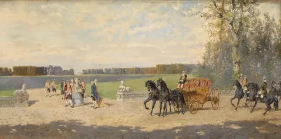 Ausfahrt Vor Dem Schloss