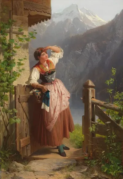 Ausschau Haltendes Madchen