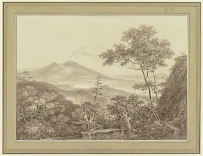 Aussicht Auf Neapel Mit Dem Vesuv