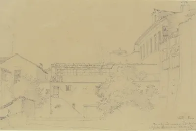 Aussicht Aus Dem Fenster Der Unterkunft Des Kunstlers Im Hause Bianchemi Cecarelli In Rom