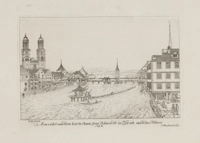 Aussicht Aus Dem Wirts Haus Zum Schwerdt In Zurich Nach Der Natur 3