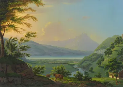 Aussicht Bei Goldweil Am Thunersee