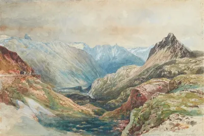 Aussicht Vom Berninapass Ins Poschiavotal