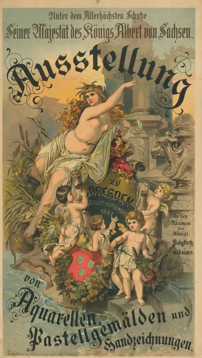 Ausstellung Von Aquarellen Pastellgemalden Und Handzeichnungen Zu Dresden
