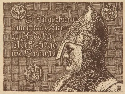 Autoekslibris Portretowy Rudolfa Mekickiego 1887 1942 Wersja Mniejsza