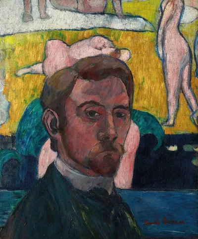 Autoportrait Au Tableau Baigneuses A La Vache Rouge