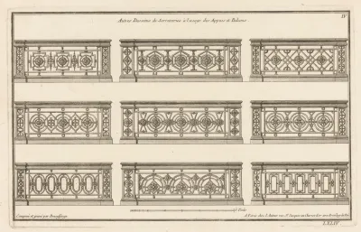 Autres Desseins De Serrureries A Lusage Des Appuis Et Balcons