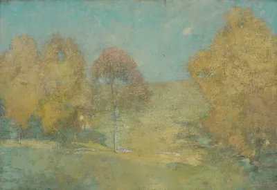 Autumn Morning Fading Moon