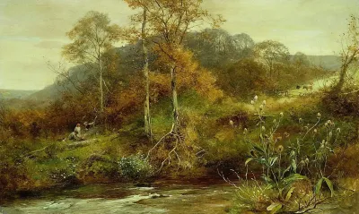 Autumn River Scene The Brook