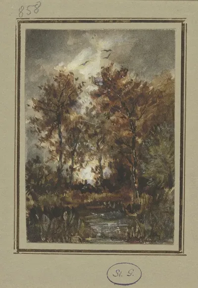 Autumn Scenery With A Brook