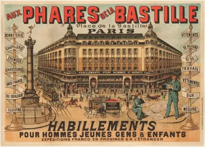 Aux Phares De La Bastille Place De La Bastille Paris Habillements Pour Hommes Jeunes Gens Enfants