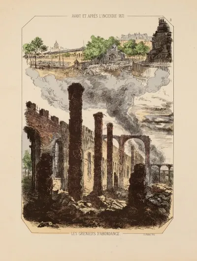 Avant Et Apres Lincendie 1871 Les Greniers Dabondance 8