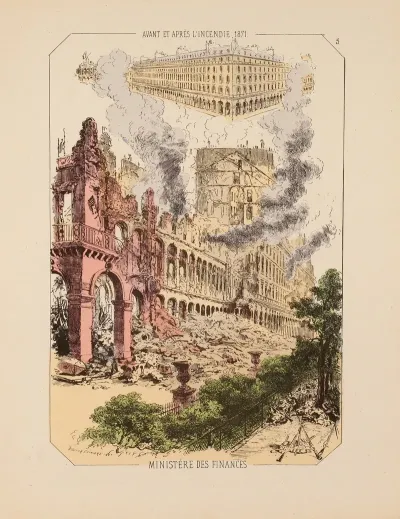 Avant Et Apres Lincendie 1871 Ministere Des Finances 5