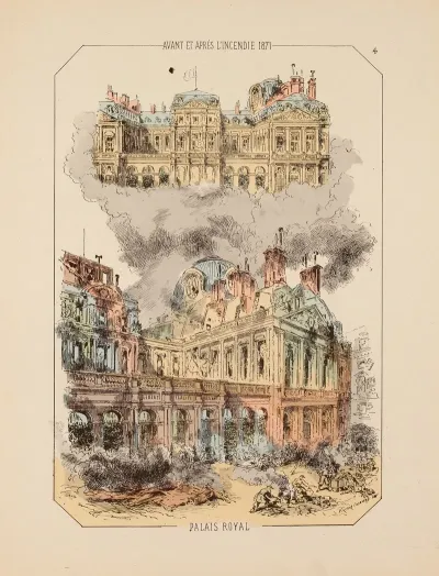 Avant Et Apres Lincendie 1871 Palais Royal 4