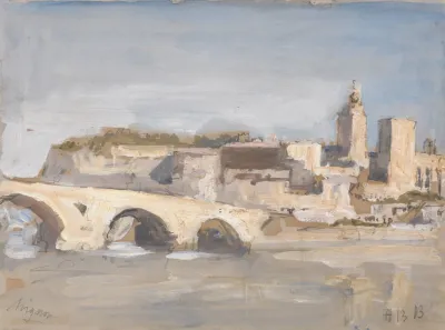 Avignon Bridge Over A River