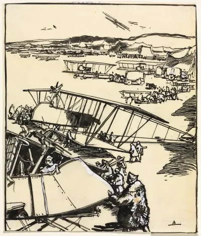 Avions Reposant Sur Le Terrain